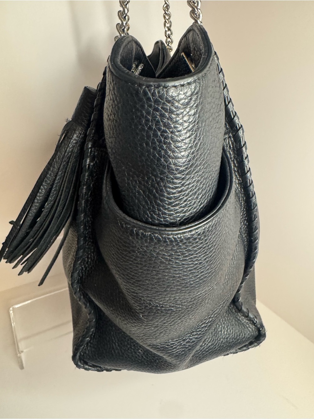 #414 Michael Michael Kors Chelsea Large Whipped Pebbled Leather Shoulder Tote - Picture 6 of 17